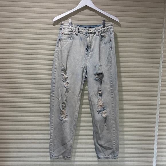 Denim - Distressed Light Gray Jeans